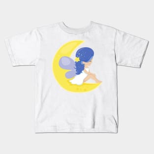 Stardust Fairy, Cute Fairy, Fairy On The Moon Kids T-Shirt